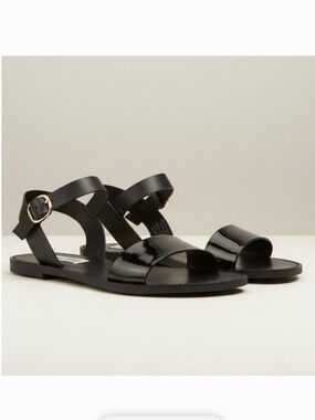 Steve Madden Donddi black leather sandals
